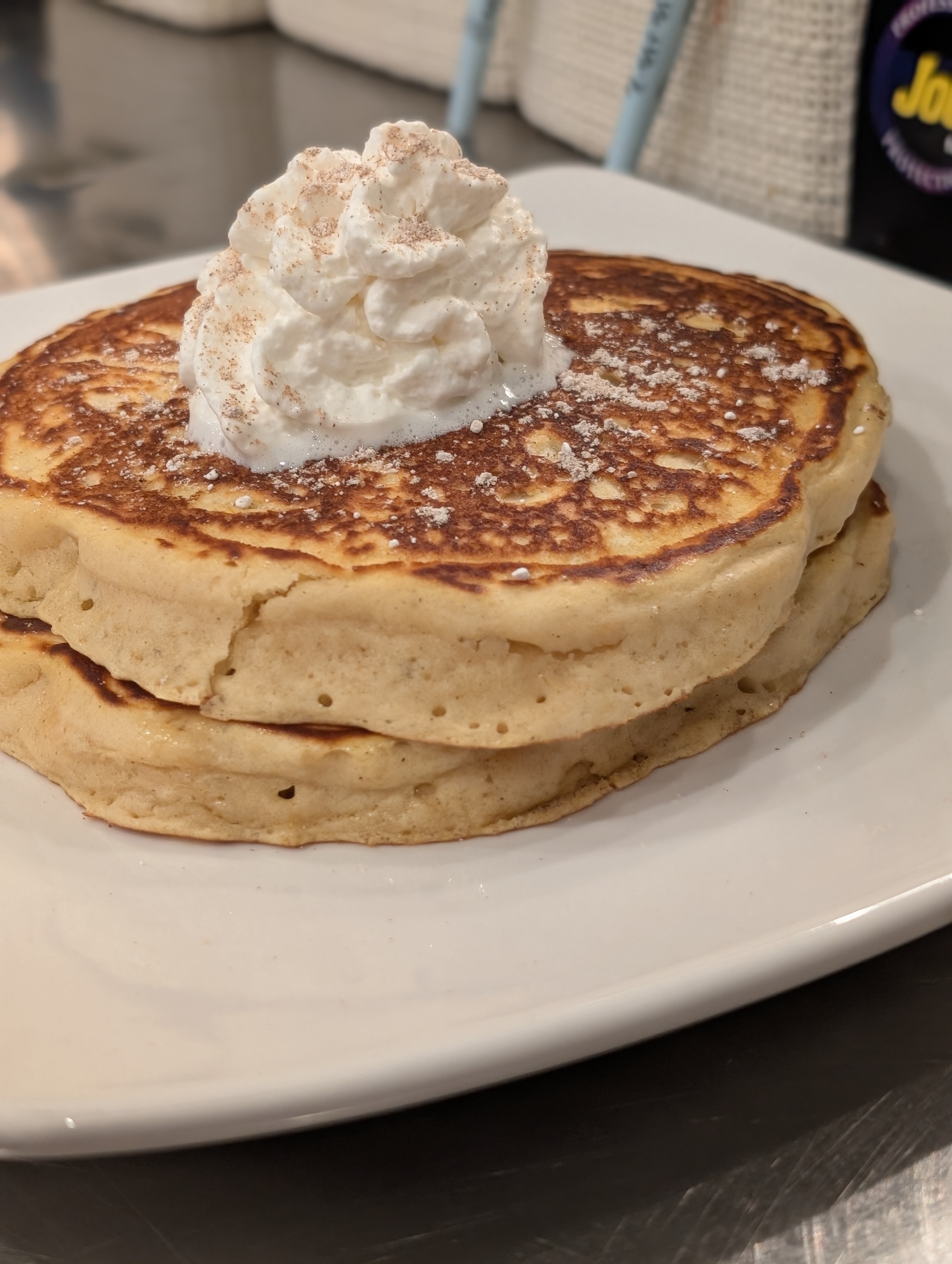 Pumpkin pancakes seasonal special
